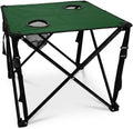 Tavolino portatile da campeggio con due portabicchieri in tessuto Oxford e struttura metallica 46 x 46 x 38 cm verde