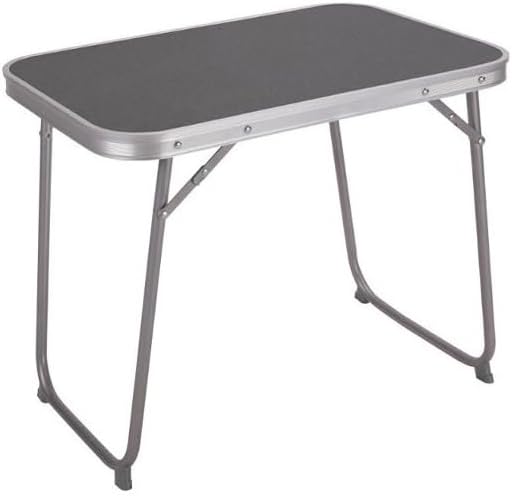 Tavolino pieghevole da campeggio in acciaio grigio 60 x 40 x 50 cm