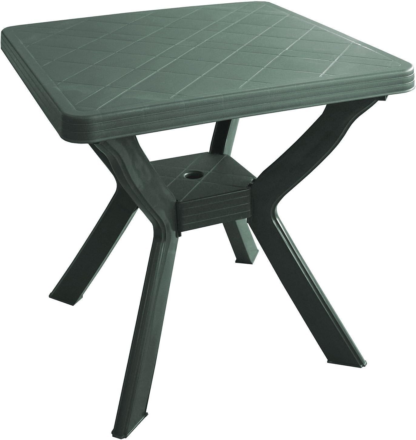Tavolo da Giardino Quadrato Reno 70x70 cm Verde per Spazi Esterni