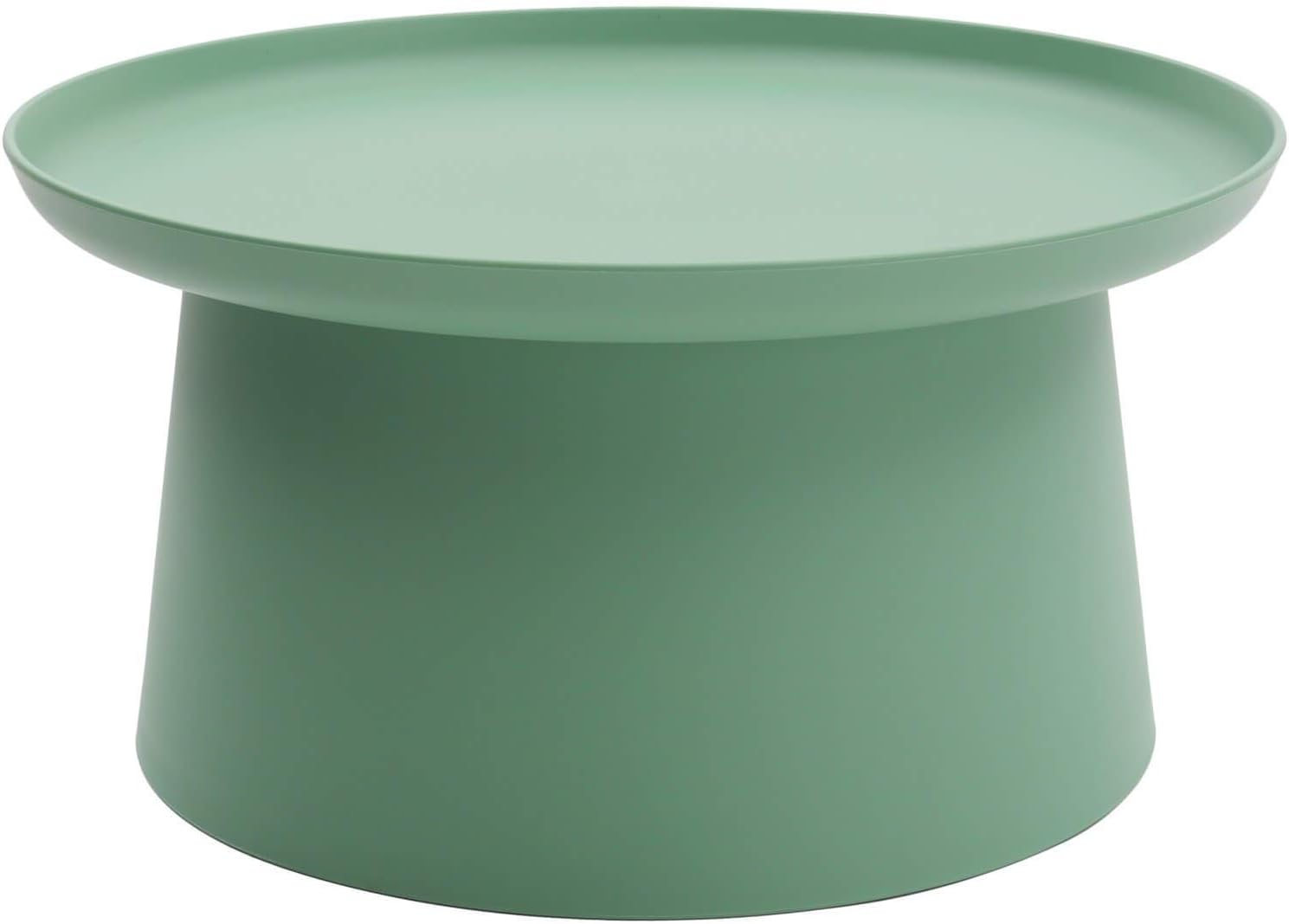 Tavolino Rotondo Ibiza in Polipropilene Verde 70x70x36 cm per Esterno