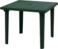 Tavolo quadrato da esterno in resina verde 80 x 80 cm per giardino balcone e terrazza