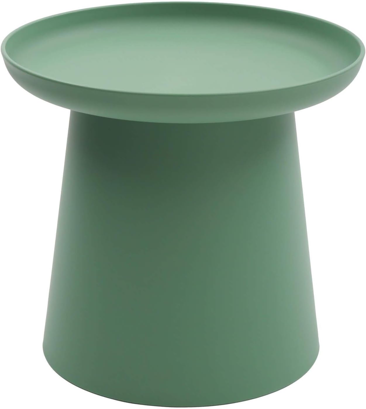 Tavolino rotondo in polipropilene verde 50 x 50 x 46 cm per giardino balcone e terrazza