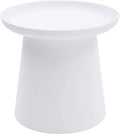 Tavolino Rotondo Ibiza in Polipropilene Bianco 50x50x46 cm