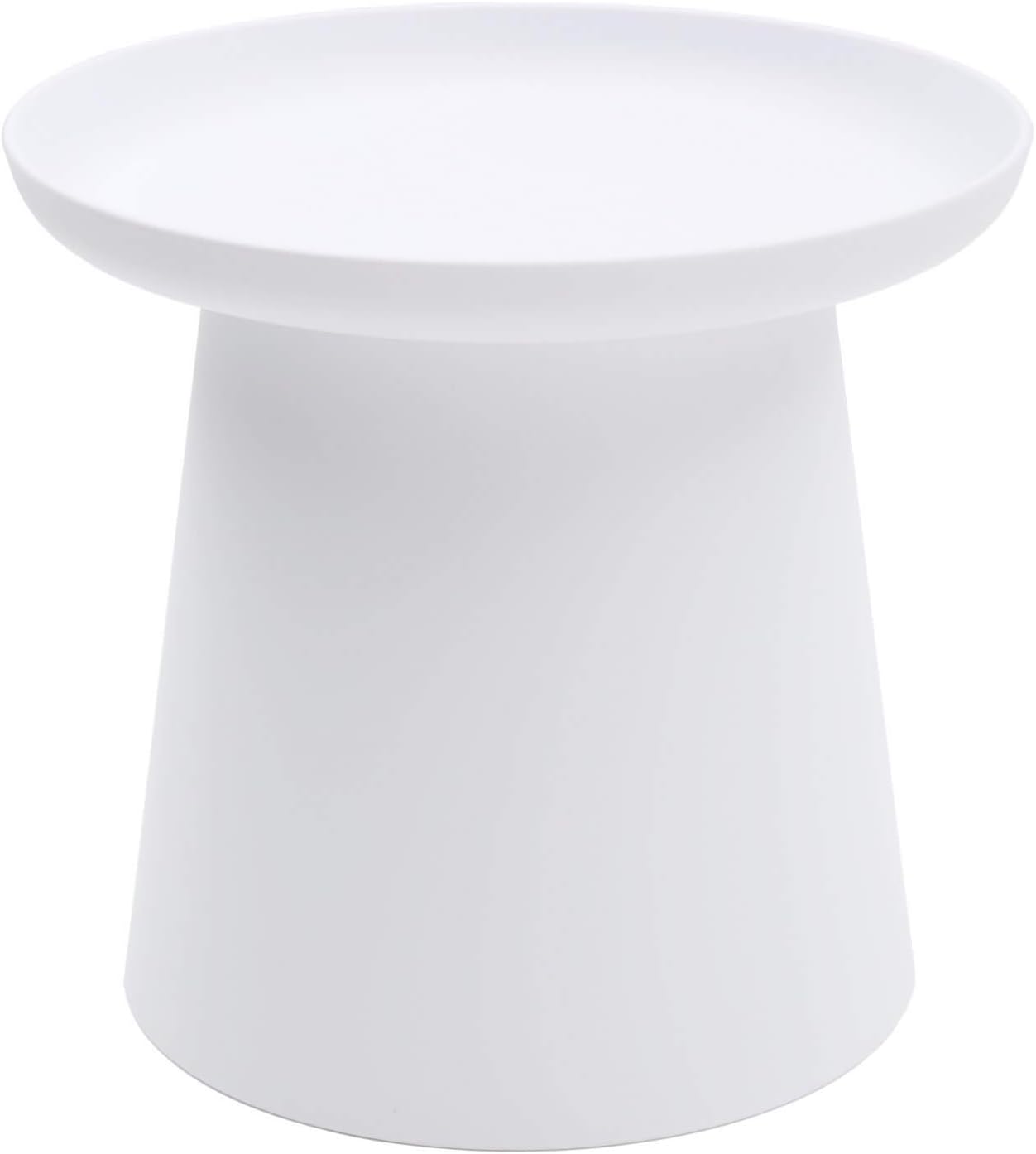 Tavolino Rotondo Ibiza in Polipropilene Bianco 50x50x46 cm